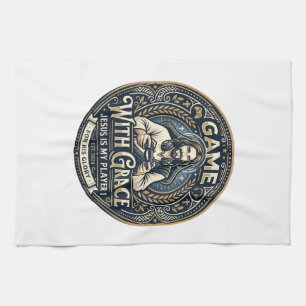 Jesus Pickleball Vintage Shirt Christian Graphic_1 Tea Towel