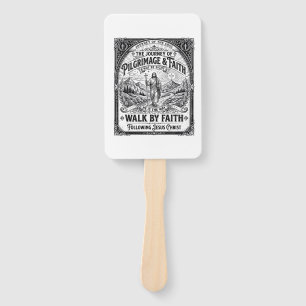 Jesus Pilgrimage Camino Holy Journey Hand Fan