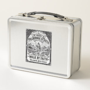 Jesus Pilgrimage Camino Holy Journey Metal Lunch Box