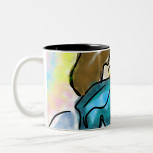 Jesus plan friend Two-Tone coffee mug