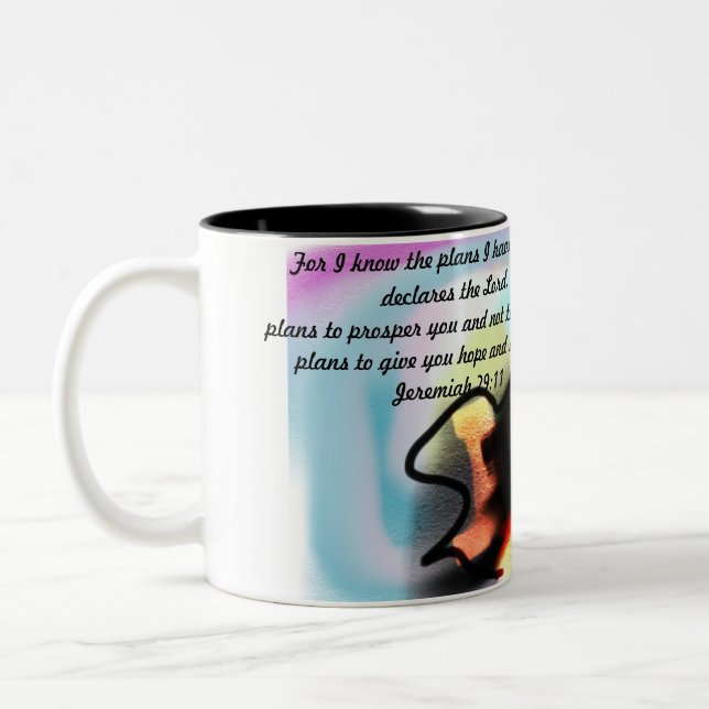 jesus plan Two-Tone coffee mug (Left)