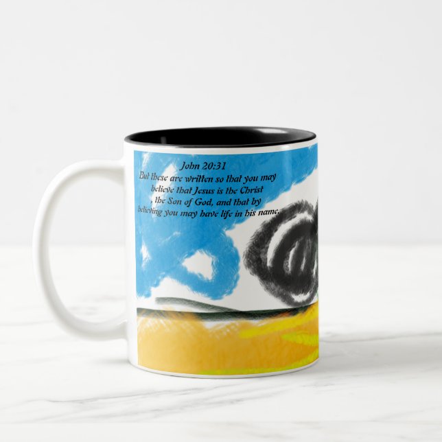 jesus plan Two-Tone coffee mug (Left)