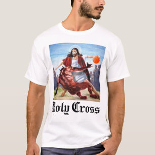 Jesus Playing Basketball v Devil Crossing Up Satan T-Shirt