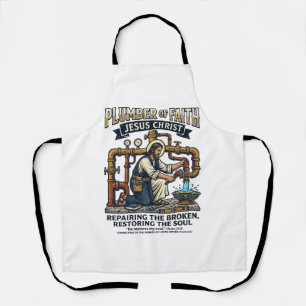 Jesus Plumber Graphic Tee Christian Art_1 Apron