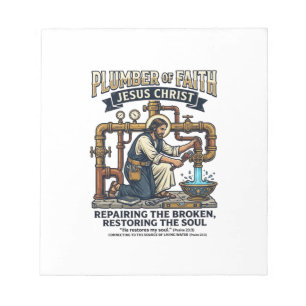 Jesus Plumber Graphic Tee Christian Art_1 Notepad
