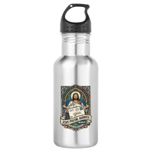 Jesus Postal Address Heaven Jesus Postal Address H 532 Ml Water Bottle