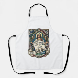 Jesus Postal Address Heaven Jesus Postal Address H Apron