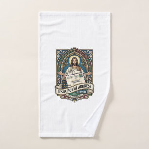 Jesus Postal Address Heaven Jesus Postal Address H Hand Towel