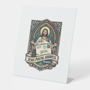 Jesus Postal Address Heaven Jesus Postal Address H Pedestal Sign