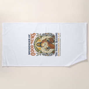 Jesus Postal Worker Delivery Shirt Faith Based Des Beach Towel