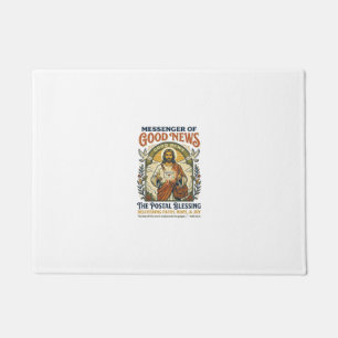 Jesus Postal Worker Delivery Shirt Faith Based Des Doormat