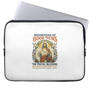 Jesus Postal Worker Delivery Shirt Faith Based Des Laptop Sleeve