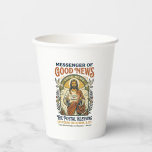 Jesus Postal Worker Delivery Shirt Faith Based Des Paper Cups