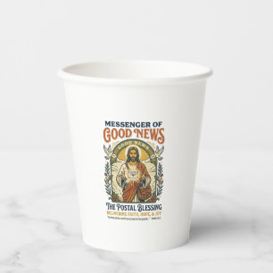 Jesus Postal Worker Delivery Shirt Faith Based Des Paper Cups