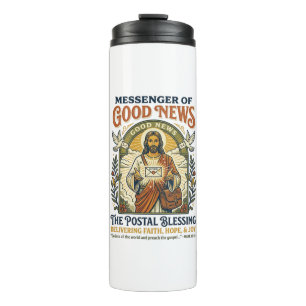 Jesus Postal Worker Delivery Shirt Faith Based Des Thermal Tumbler