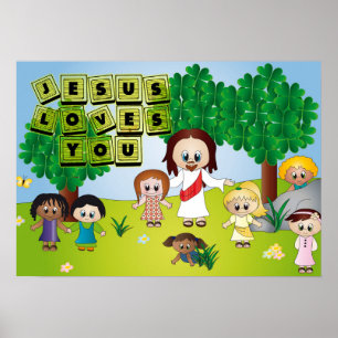 Jesus Poster for Kids Church and Creche