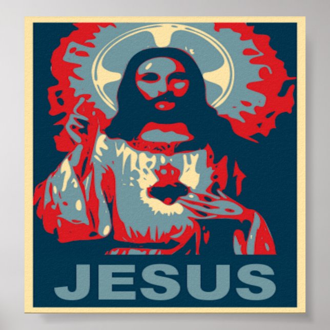 Jesus Poster (Obama Style) (Front)