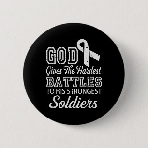 Jesus Prayer Lung Cancer Warrior Gift Lung Cancer 6 Cm Round Badge