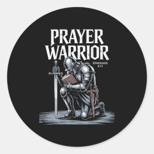 Jesus Prayer Warrior Christian Armour Of God Son G Classic Round Sticker