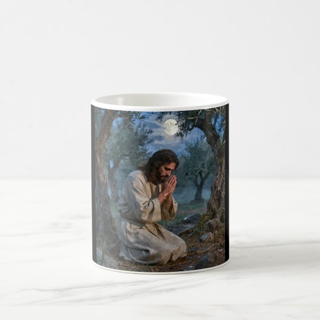 Jesus praying coffee mug (Center)