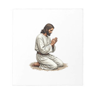 Jesus Praying Hands Vintage Engraving Faith Tee (4 Notepad