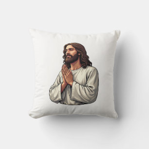 Jesus Praying Hands Vintage Engraving Tee 2 Cushion