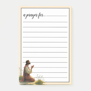 Jesus Praying in Garden War Room Prayer Post-it Notes