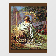 Jesus Praying in the Garden Window Cling
