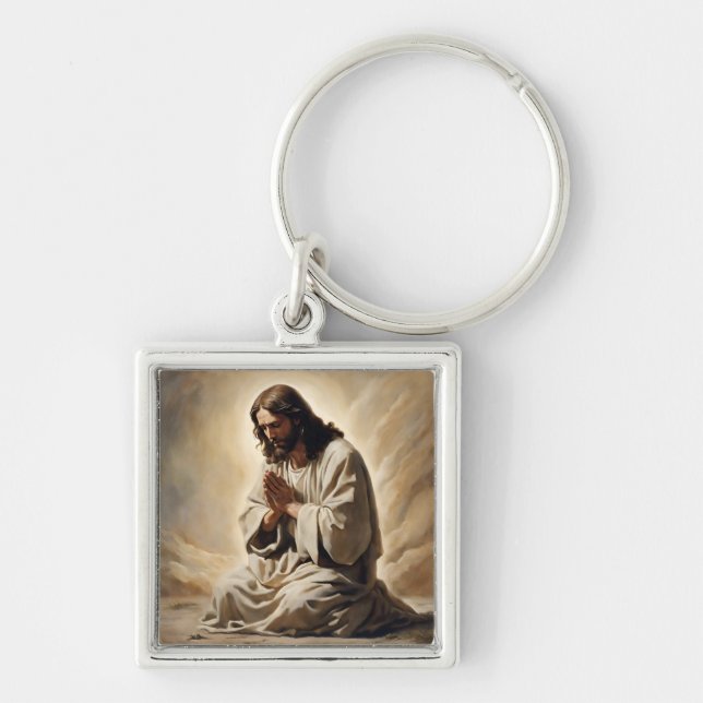 Jesus Praying Keychain (Front)