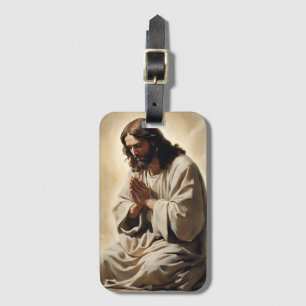 Jesus Praying Luggage Tag