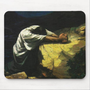 Jesus Praying Mouse Pad