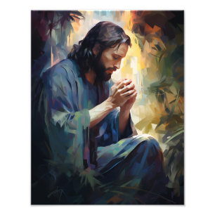 Jesus Praying Photo Print