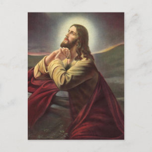 Jesus Praying Postcard