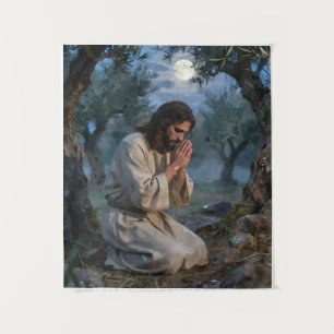 Jesus Praying Tapestry
