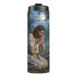 Jesus praying thermal tumbler