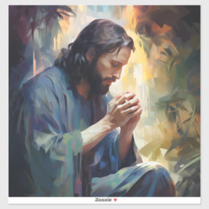 Jesus Praying Vinyl Sticker