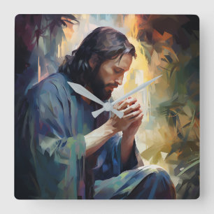 Jesus Praying Wall Clock
