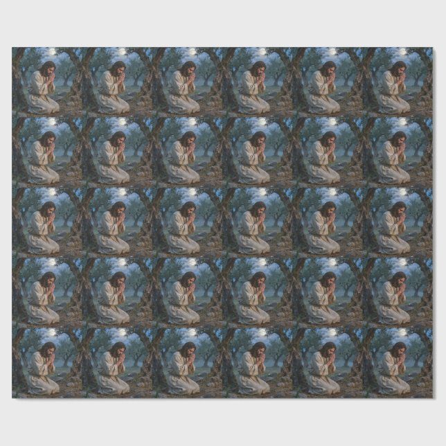 Jesus Praying Wrapping Paper (Flat)