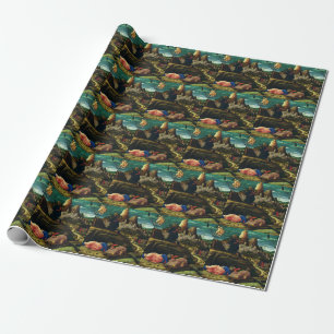 Jesus prays in the Garden of Gethsemane Wrapping Paper