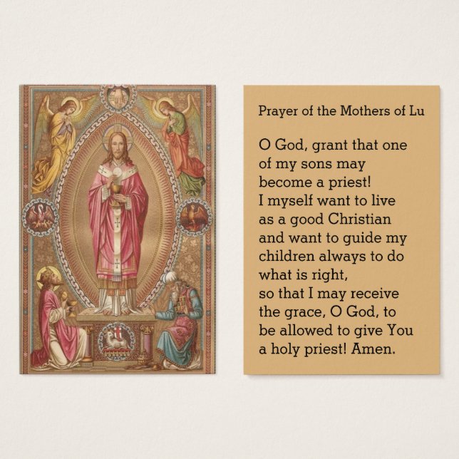 Jesus Priest Host Angels Prayer (Front & Back)