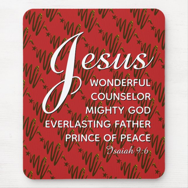 JESUS PRINCE OF PEACE Christian Mouse Pad (Front)