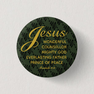 JESUS PRINCE OF PEACE Isaiah Christmas Scripture 3 Cm Round Badge