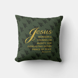 JESUS PRINCE OF PEACE Isaiah Christmas Scripture Cushion