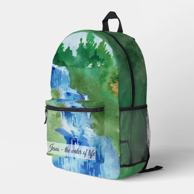 Jesus Printed Backpack (Back Corner Right)