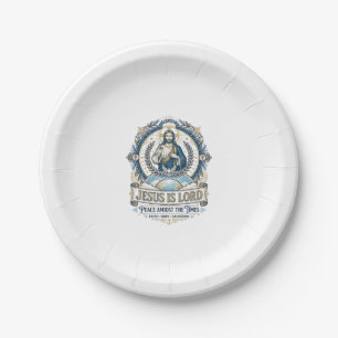 Jesus Prophecy Eschatology Vintage Shirt Christian Paper Plate