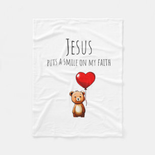 Jesus Puts A Smile On My Faith Comfy Blanket