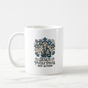 Jesus Puzzle Pieces Not Autism Jesus Puzzle Pieces Coffee Mug