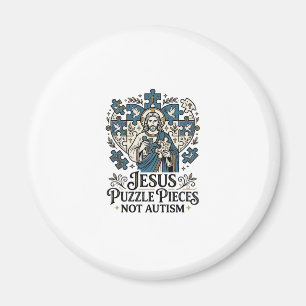 Jesus Puzzle Pieces Not Autism Jesus Puzzle Pieces Magnet