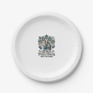 Jesus Puzzle Pieces Not Autism Jesus Puzzle Pieces Paper Plate