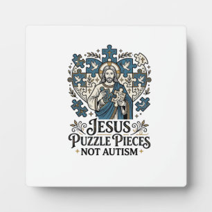 Jesus Puzzle Pieces Not Autism Jesus Puzzle Pieces Plaque